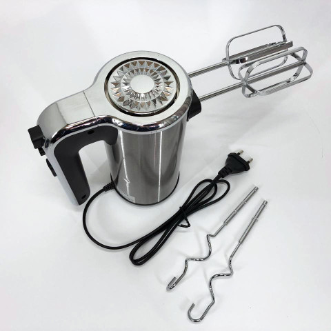 Міксер ручний Rainberg RB-1012 600 Вт, 5 швидкостей, Turbo, 4 насадки