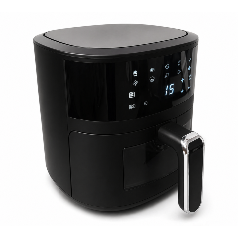 Мультипіч-аерогриль та фритюрниця Crownberg CB-5551 5 л 2000 Вт, з оглядовим вікном