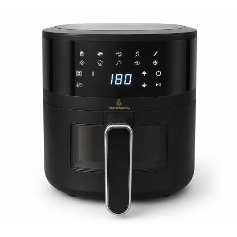 Мультипіч-аерогриль та фритюрниця Crownberg CB-5551 5 л 2000 Вт, з оглядовим вікном