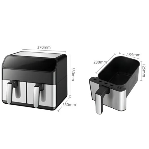 Мультипіч-аерогриль та фритюрниця Domotec MS-3226 13 л 4800 Вт, 2 зони