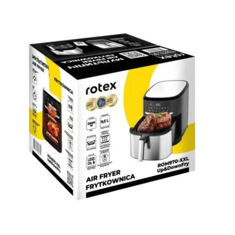 Мультипіч-аерогриль та фритюрниця Rotex ROM770-XL 7,5 л 2000 Вт, Up&DownFry, 8 програм