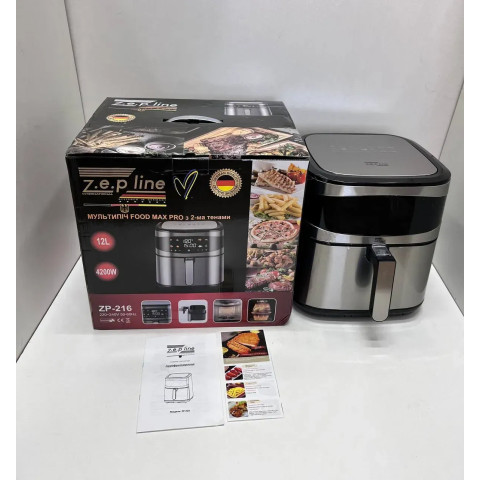 Мультипечь-аэрогриль и фритюрница Zepline ZP-216 12 л 4200 Вт, 2 ТЭНа