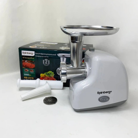 М’ясорубка Rainberg RB-2319 3000 Вт з реверсом біла
