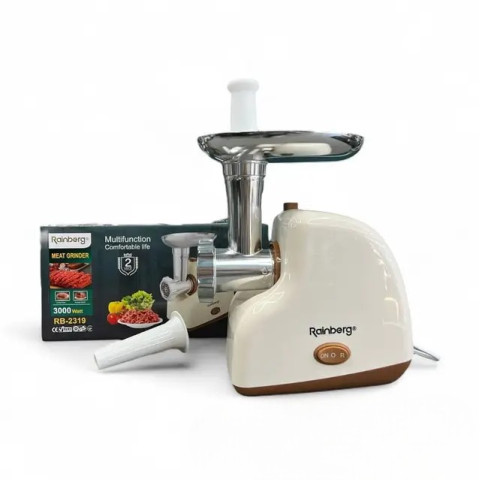 М’ясорубка Rainberg RB-2319 3000 Вт з реверсом молочна