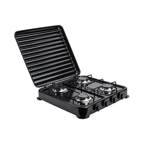 Настільна газова плита Domotec MS-6604 LPG 4 конфорки 50×50 см