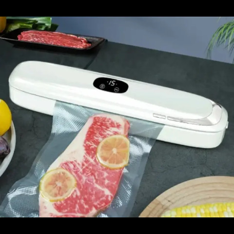 Вакуумний пакувальник для продуктів 90 Вт 60 кПа з дисплеєм, запаювання 25 см