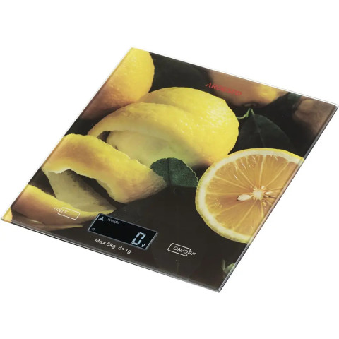 Кухонные электронные весы Ardesto SCK-893 Lemon до 5 кг, 1 г, стекло, LED