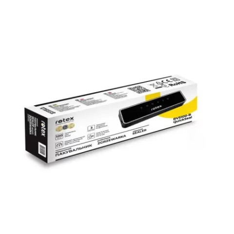 Вакуумний пакувальник Rotex RVS100-B QuickSeal 120 Вт, 65 кПа, шов 30 см