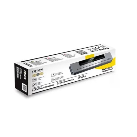Вакуумний пакувальник Rotex RVS120-S SuperVac 120 Вт, 65 кПа, шов 30 см