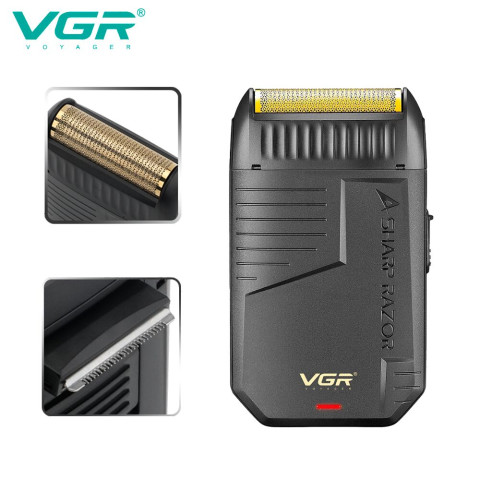 Електробритва VGR V-375 шейвер акумуляторний сітковий з тримером USB-C для чоловіків