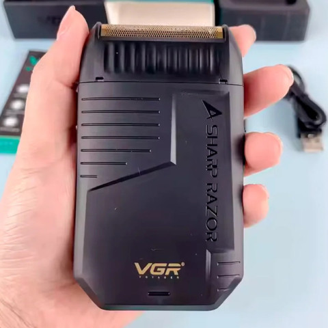 Електробритва VGR V-375 шейвер акумуляторний сітковий з тримером USB-C для чоловіків
