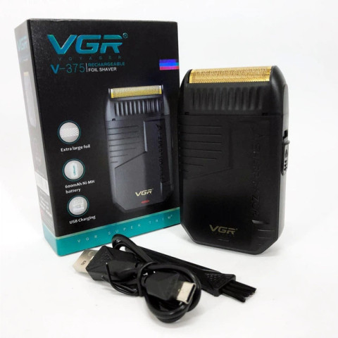 Електробритва VGR V-375 шейвер акумуляторний сітковий з тримером USB-C для чоловіків