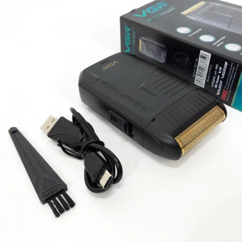 Електробритва VGR V-375 шейвер акумуляторний сітковий з тримером USB-C для чоловіків