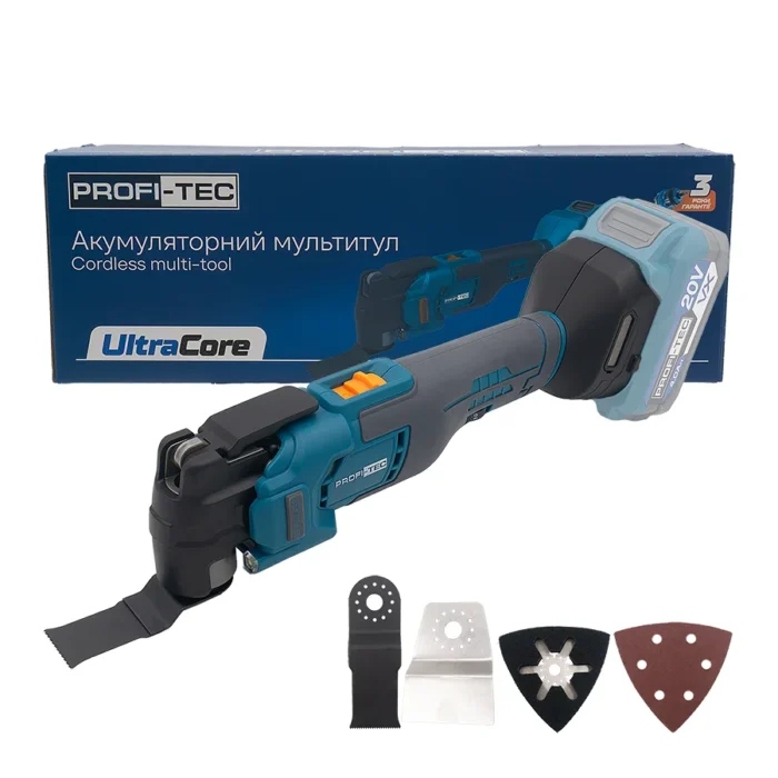 Акумуляторний реноватор PROFI-TEC PCM430 UltraCore, 20 В, 300 Вт, 6 швидкостей