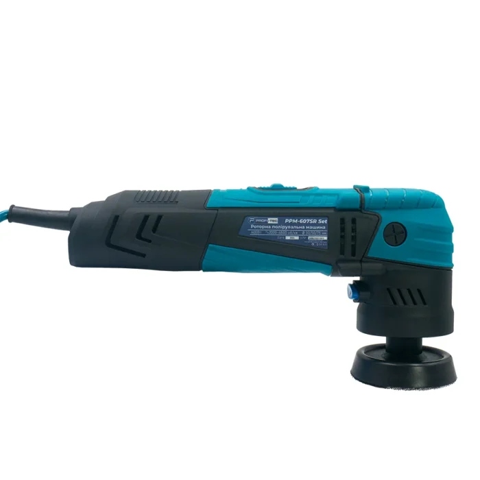 Роторна полірувальна машина PROFI-TEC PPM-607SR SET (600 Вт, диски 30 / 50 / 75 мм): 1000 – 3500 об/хв, 600 Вт