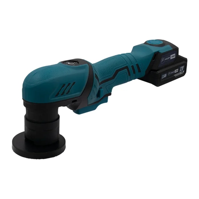 Акумуляторна ексцентрикова полірувальна машина PROFI-TEC PPM-8012SCP Set (1×PT1225 (2.5 Аг), зарядний пристрій): 80 мм, 75 мм