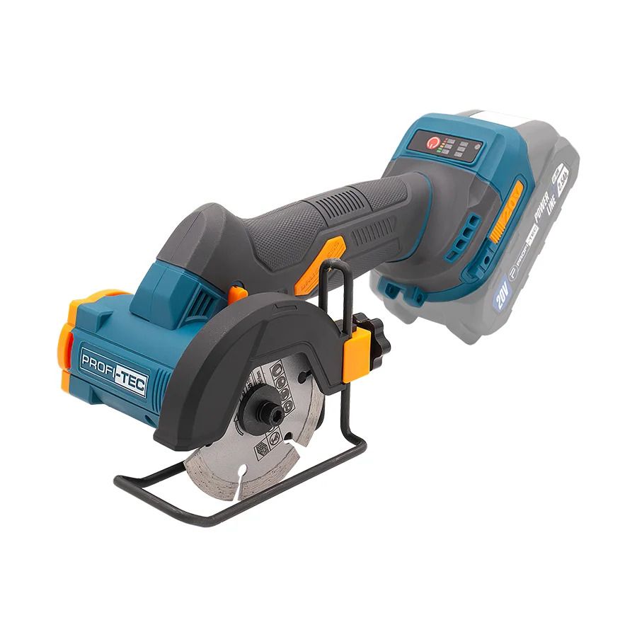 Акумуляторна універсальна дискова пила PROFI-TEC PWS390 UltraCore (без акумулятора та зарядного пристрою): 76 мм, 22 мм