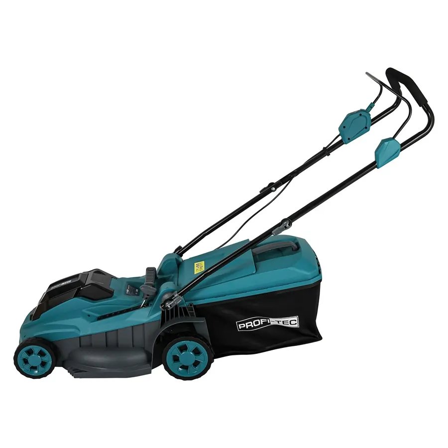 Акумуляторна газонокосарка PROFI-TEC EcoCut 43 Lite (2×PT2040EP (4.0 Аг), 2×зарядний пристрій): ширина 430 мм, висота 25 – 75 мм, 2 акумулятори PT2040EP по 4,0 Аг і 2 зарядні пристрої